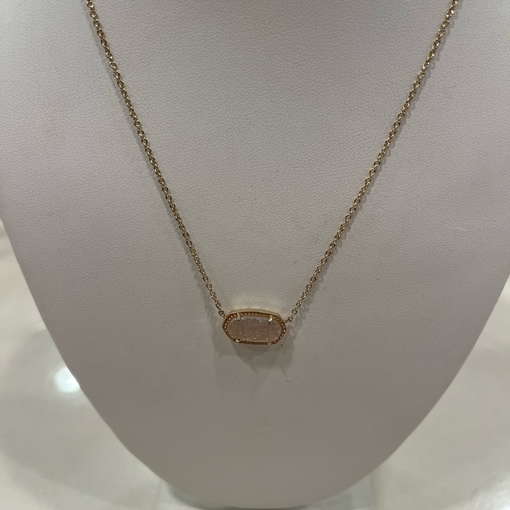 Gold Minimalist Necklace with Hexagonal Pendant